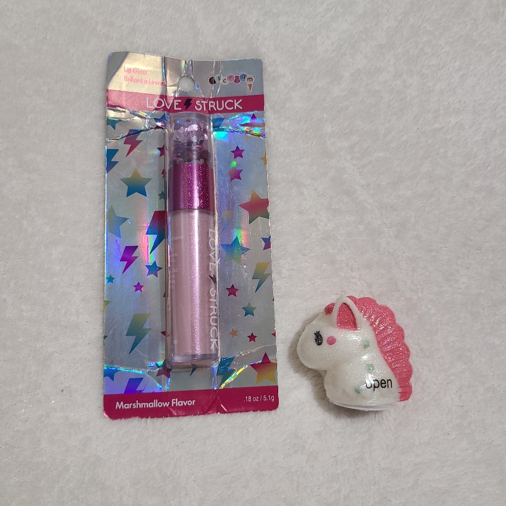2 PC LIP GLOSS BUNDLE iScream - Love Struck and Magic U.S.A. Lip Gloss